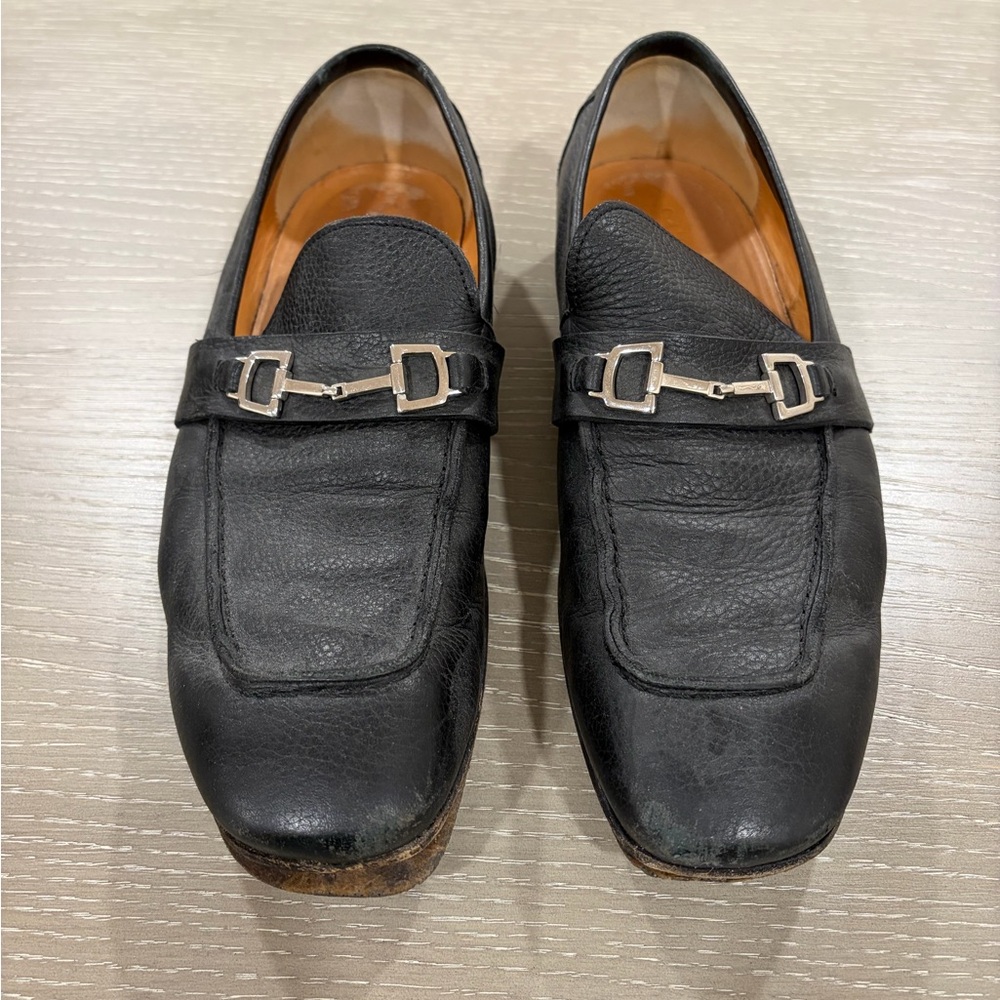 Gucci Men's Black Leather Loafers